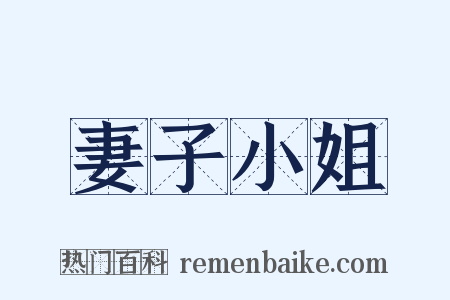 妻子小姐是什么意思的图片